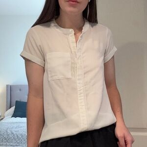 Simply Vera White Button-Down Blouse